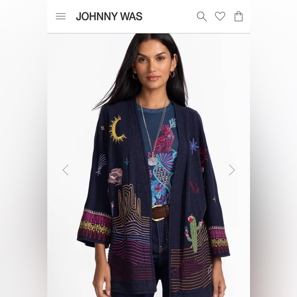 Johnny Was NWT
BIYA SHORT KIMONO SAGUARO - Navy, XL - Picture 12 of 12